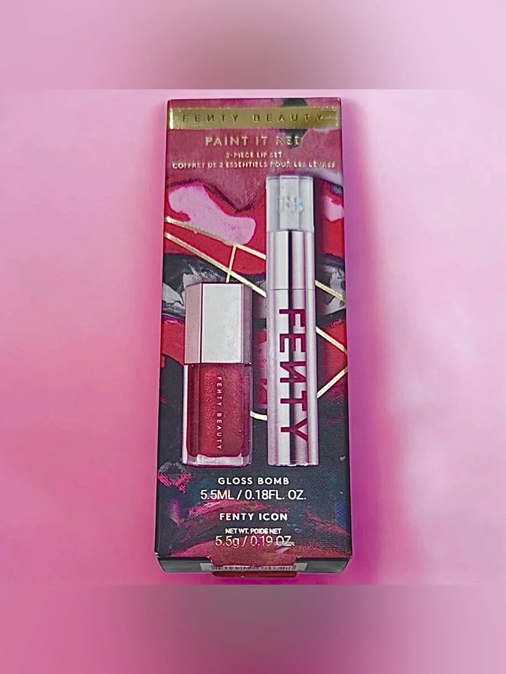 Fenty Paint it Red LIMITED EDITION DISCONTINUED 2 pc Lip Set *NEW*